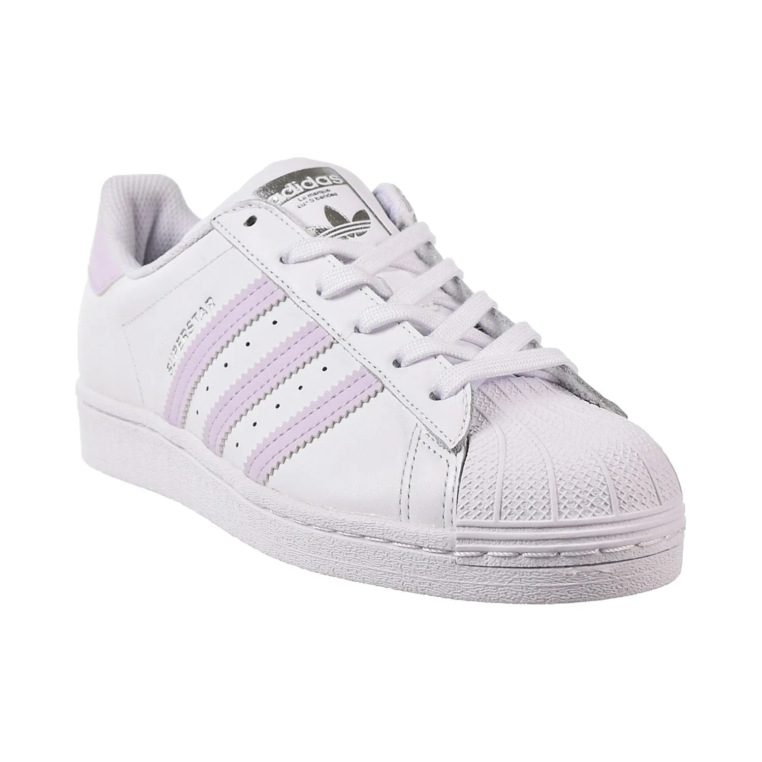 Adidas Superstar Women's Shoes Cloud White-Purple Tint-Silver Metallic