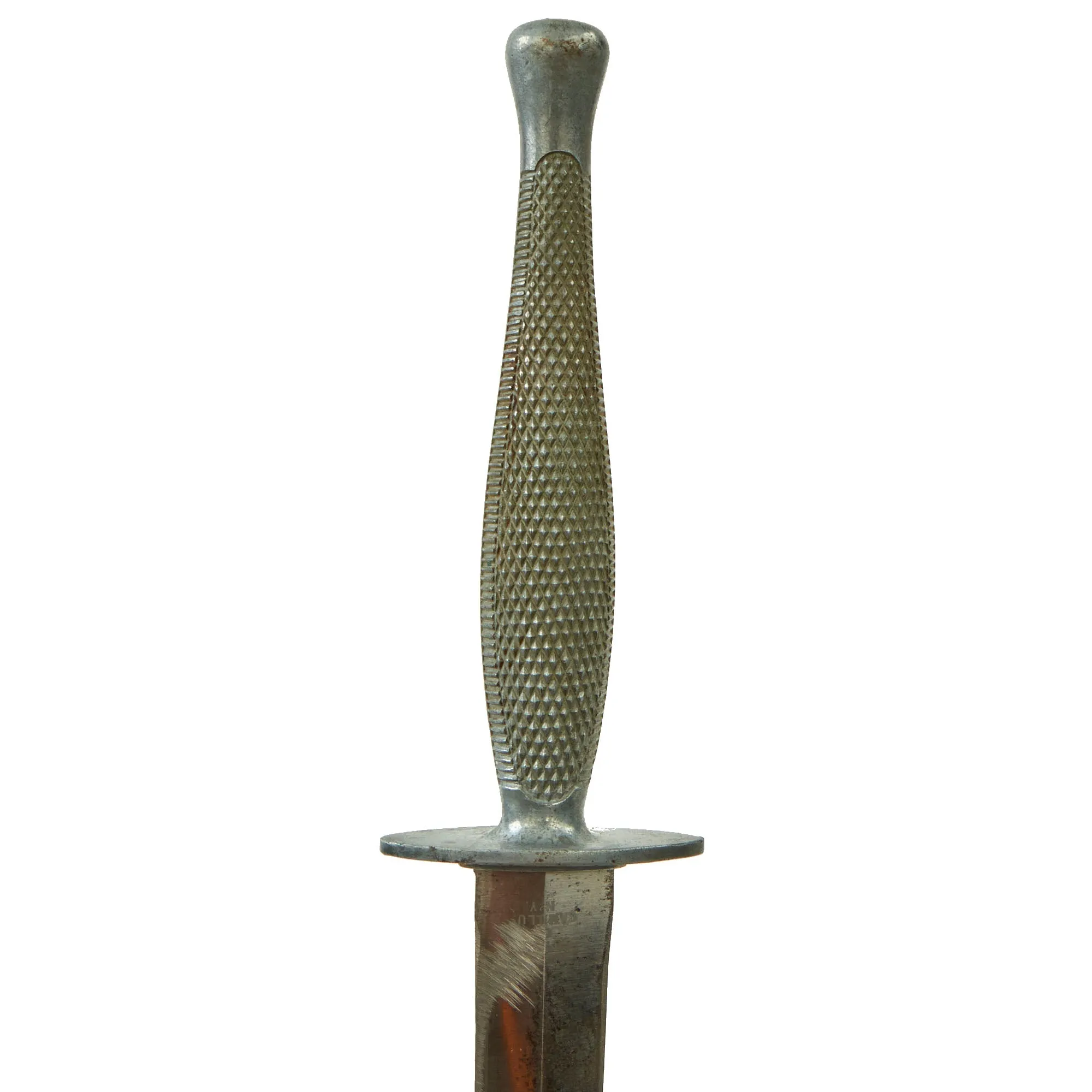 Original U.S. WWII USMC Marine Raider Stiletto Dagger by Camillus with Named M6 Sheath